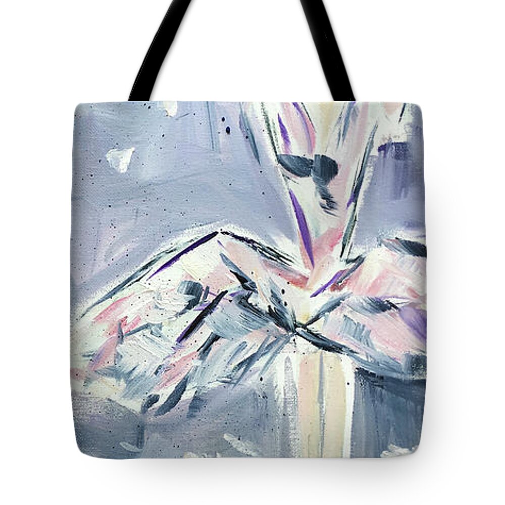 Ballet Tote Bag featuring the painting Ballerina by Roxy Rich