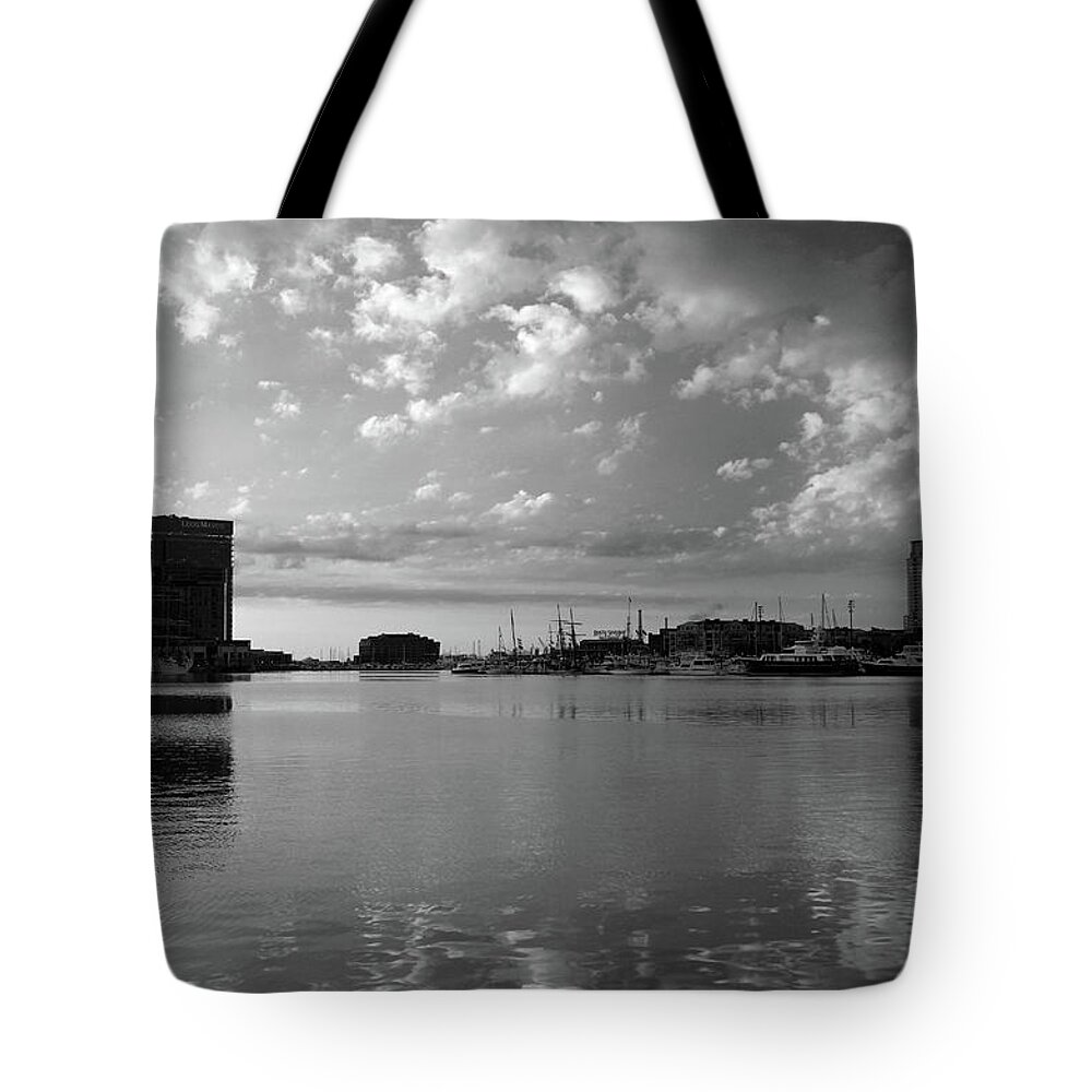 Baltimore Tote Bag featuring the photograph Baltimore Harbor by Carolyn Stagger Cokley