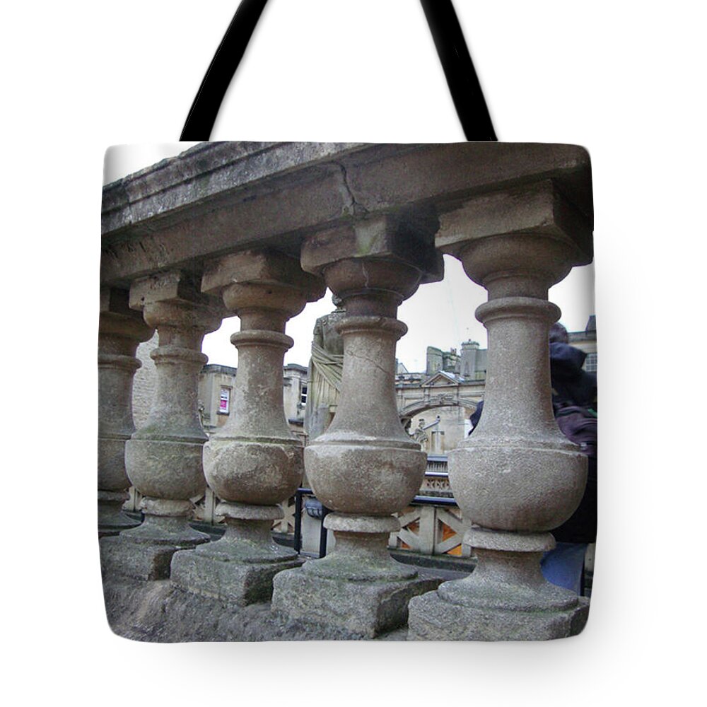 Balustrade Tote Bag featuring the photograph Balustrade in Bath by Roxy Rich