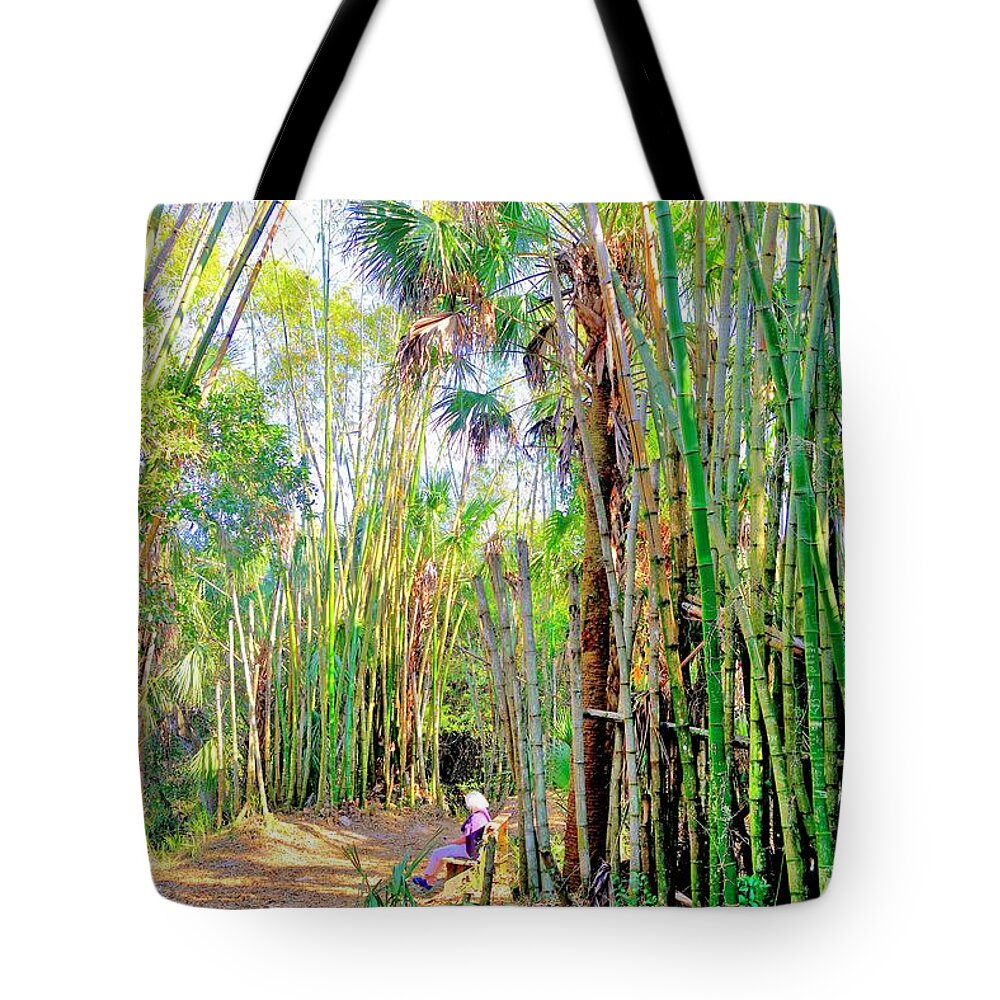 Bamboo Tote Bag featuring the photograph Bamboo Forest by Alison Belsan Horton
