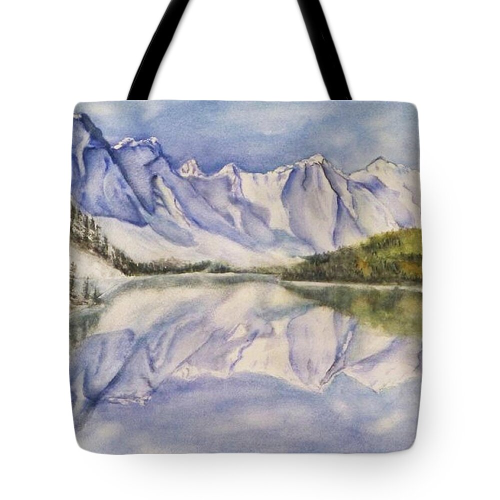Banff Tote Bag featuring the painting Banff  by Kelly Mills