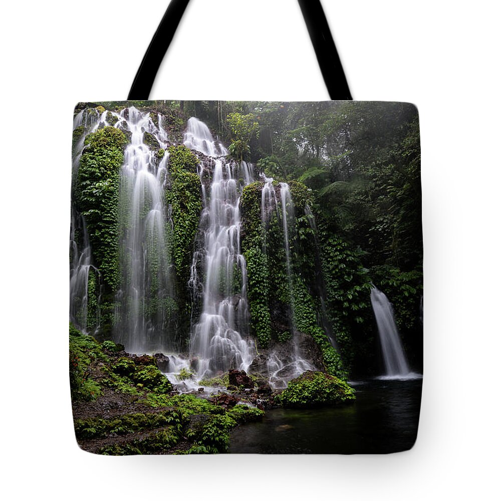 Waterfalls Bali Tote Bag featuring the photograph Banyu Wana Amertha Waterfall - Bali, Indonesia by Earth And Spirit