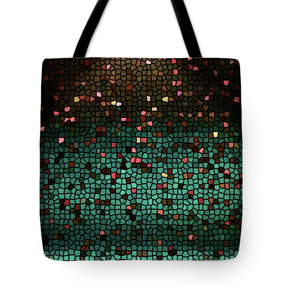 Bar Tote Bag featuring the digital art Bar light stained glass by Lisa Stanley