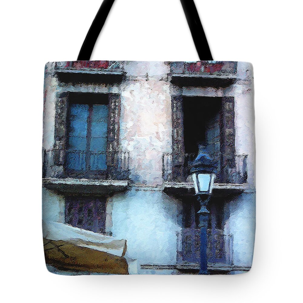 Barcelona Tote Bag featuring the photograph Barcelona Balconies by Brian Watt