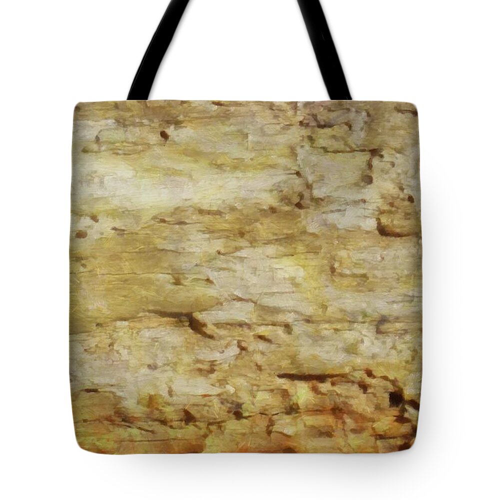 Bark Tote Bag featuring the mixed media Bark Texture by Christopher Reed