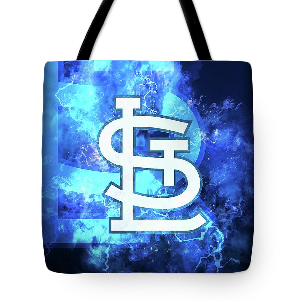 Baseball Red Blue St Louis Cardinals Tote Bag by Leith Huber - Fine Art  America