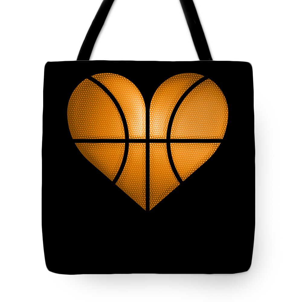 Basketball Heart design Funny Gift for Valentines Day Tote Bag by