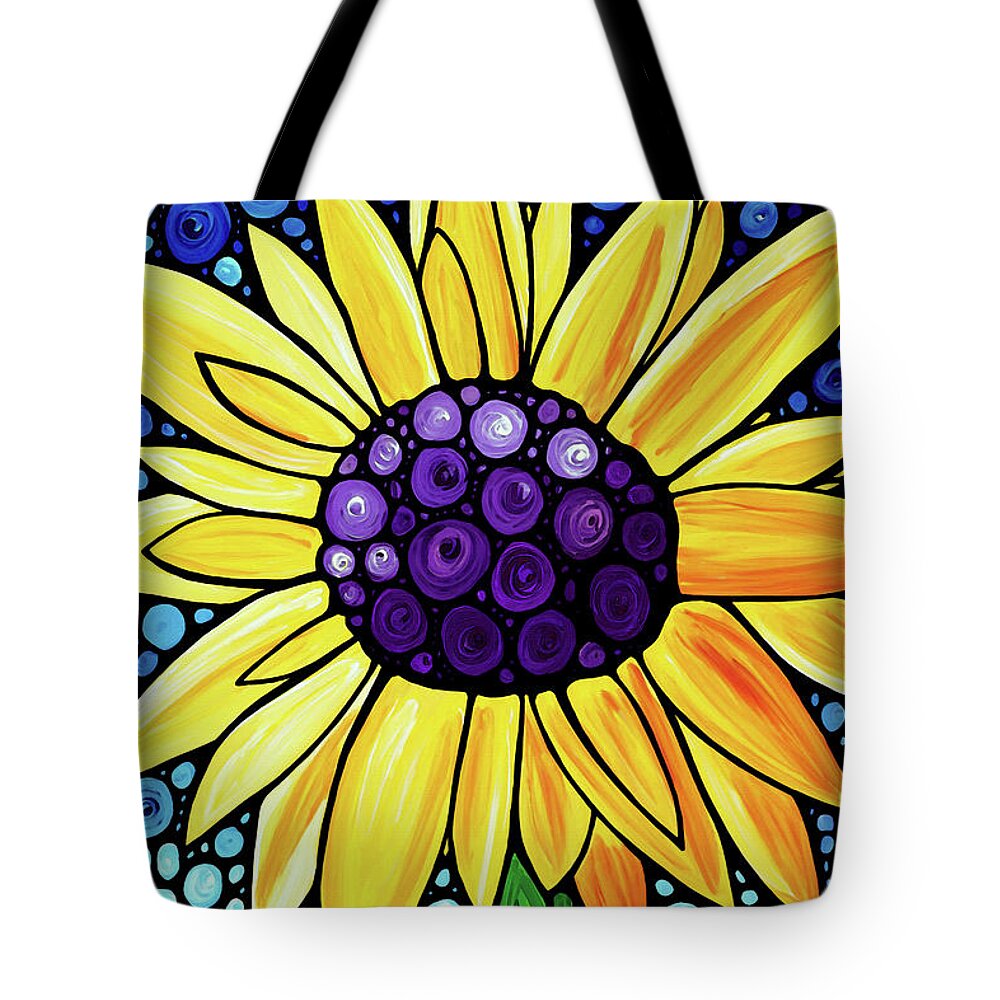 Floral Art Tote Bag featuring the painting Basking In The Glory by Sharon Cummings