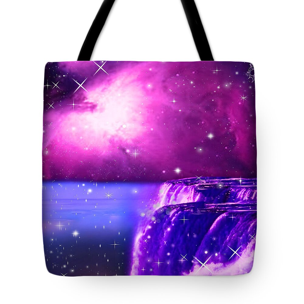  Tote Bag featuring the digital art Bathe in the Stars by Christina Knight