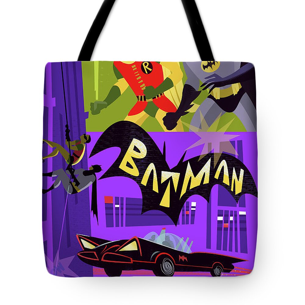 Batman Tote Bag featuring the digital art Batman by Alan Bodner