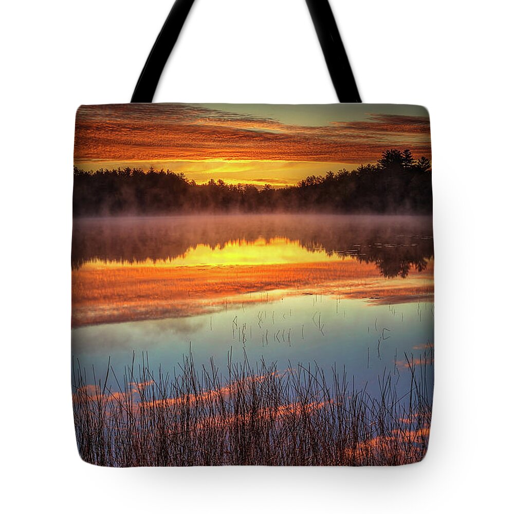 Baxter State Park Tote Bag featuring the photograph Baxter Sunrise 34a0218 by Greg Hartford