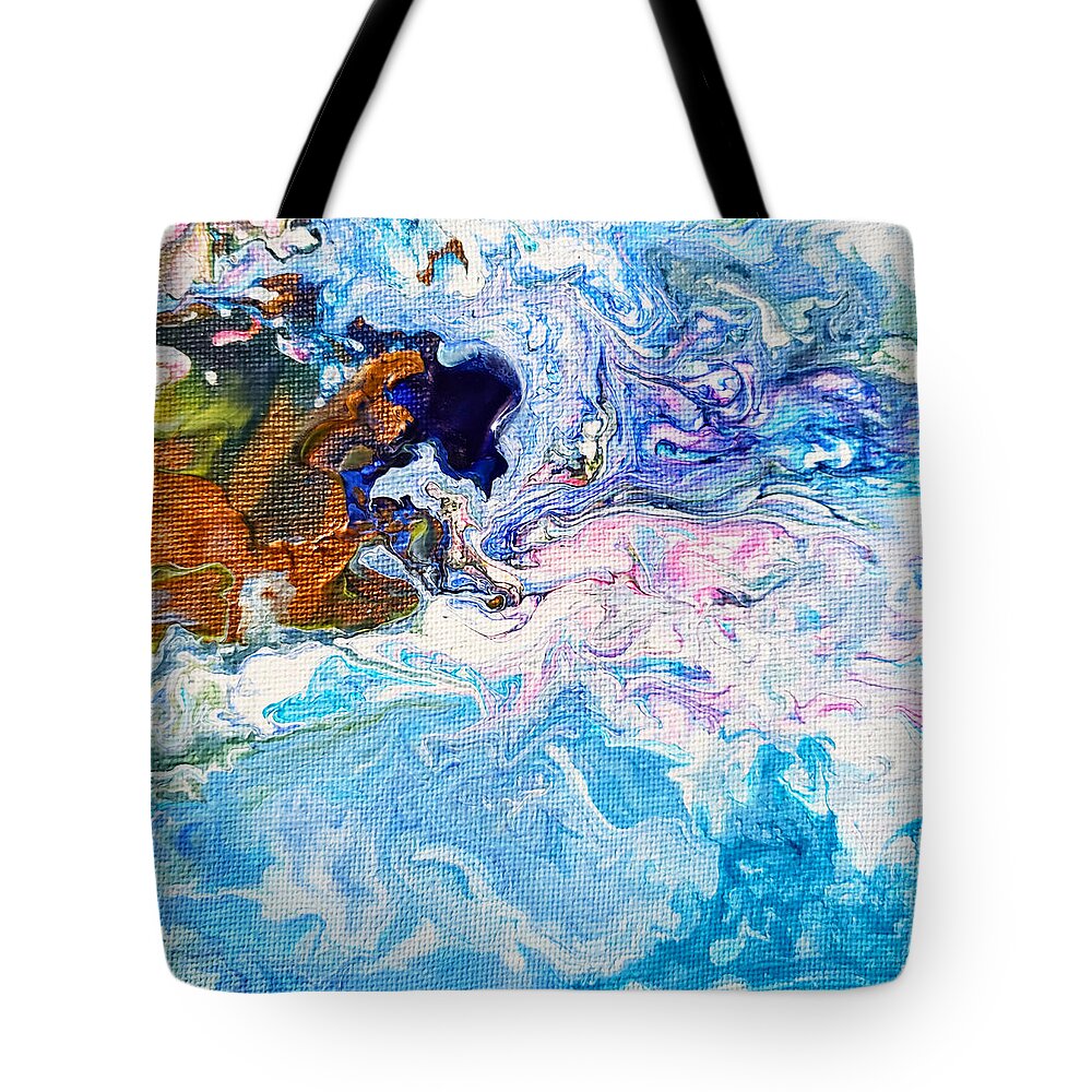Abstract Tote Bag featuring the painting Bayou by Christine Bolden