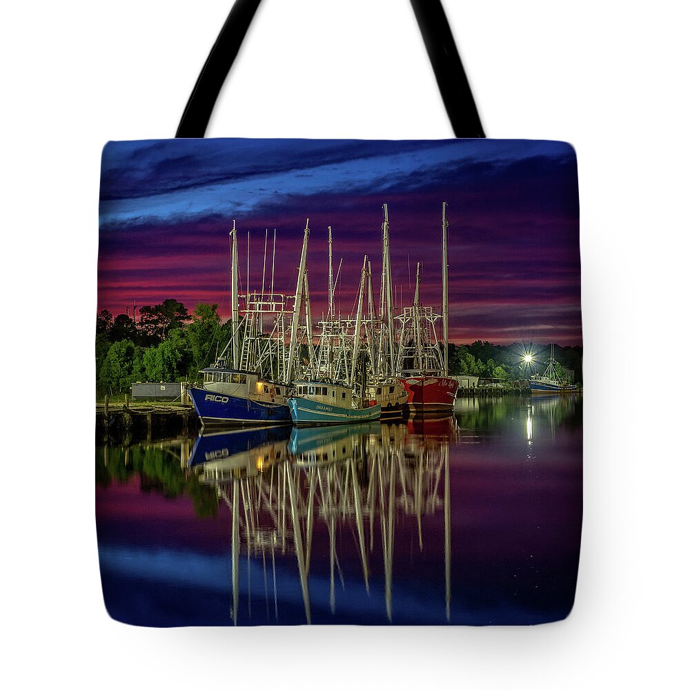Bayou Tote Bag featuring the photograph Bayou Nights Square Image by Brad Boland