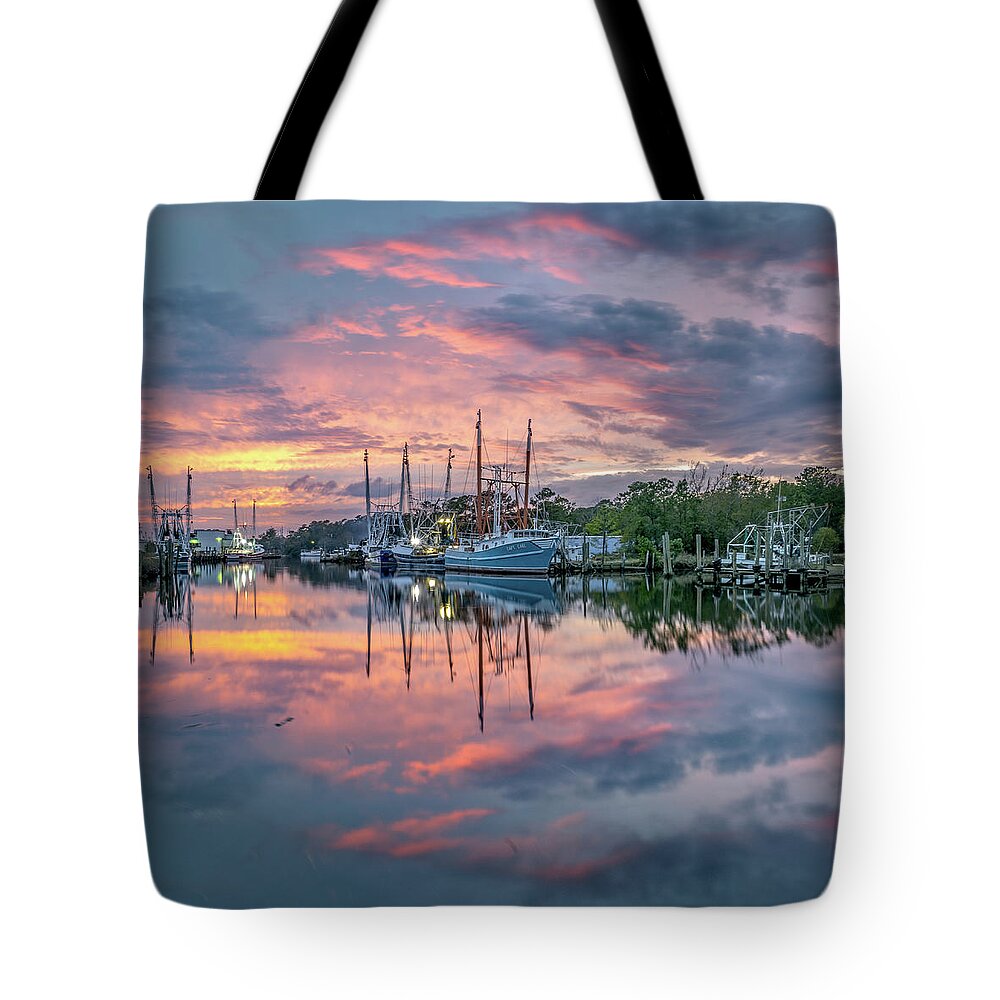 Bayou Tote Bag featuring the photograph Bayou Sunset 2, 11/6/20 by Brad Boland