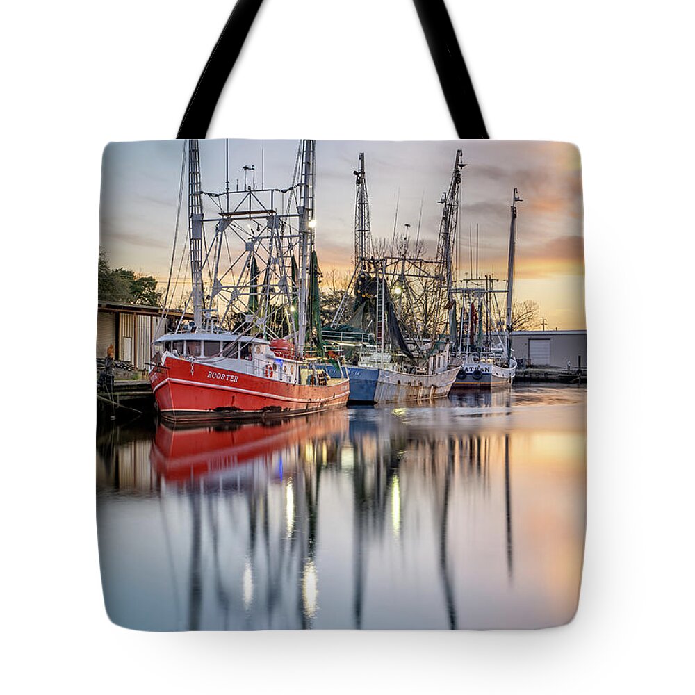 Bayou Tote Bag featuring the photograph Bayou Sunset, 3/9/21 by Brad Boland