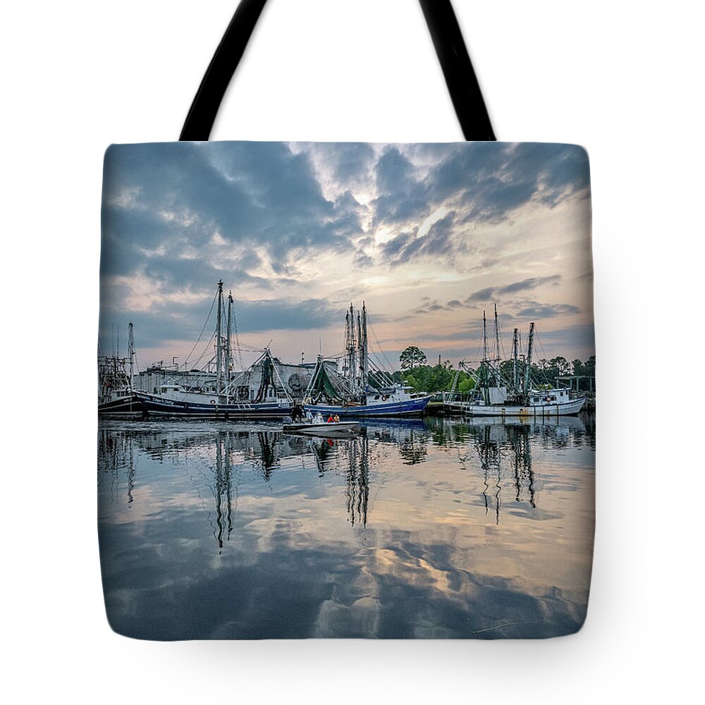 Bayou Tote Bag featuring the photograph Bayou Sunset, 8/4/21 by Brad Boland
