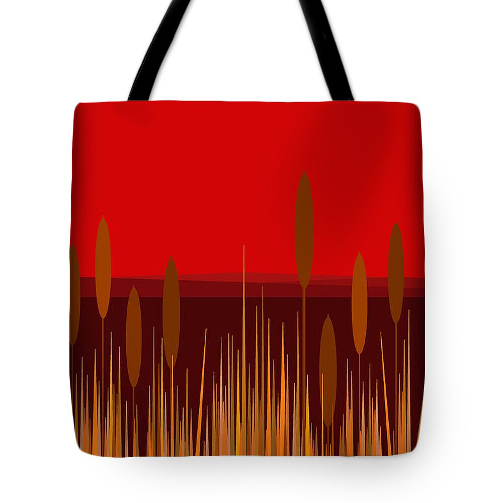 Bayview Sunset Tote Bag featuring the digital art Bayview Sunset by Val Arie