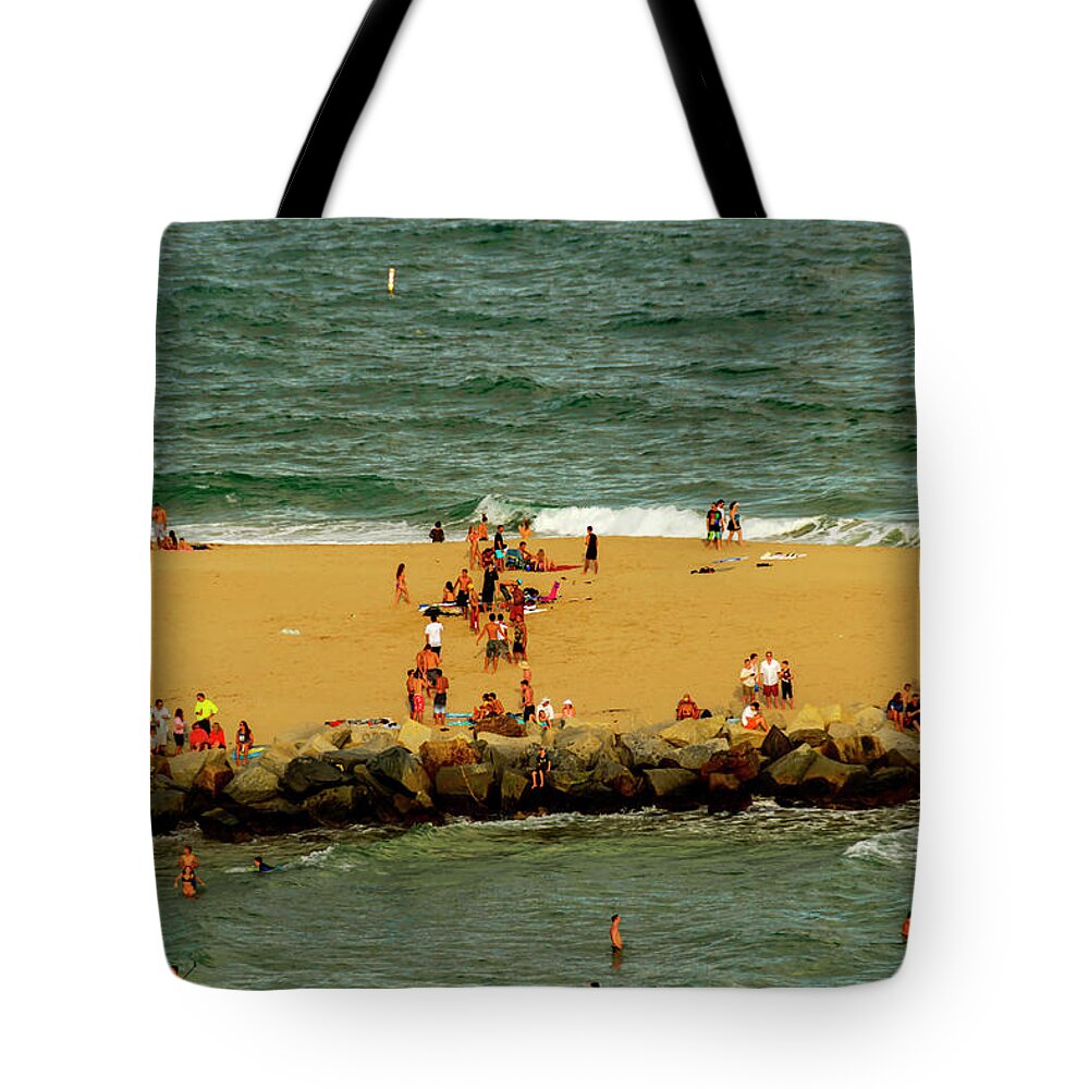 Landscape Tote Bag featuring the photograph Beach by AE Jones