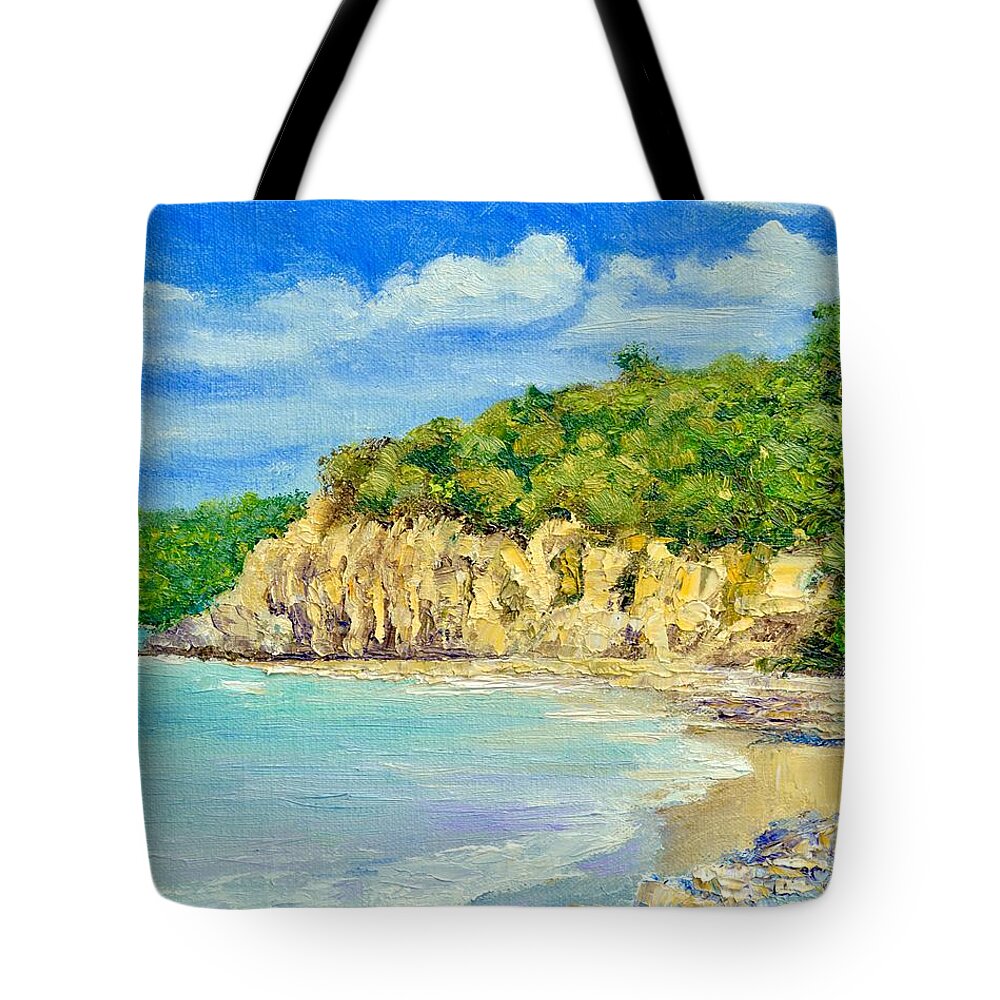 Surf Tote Bag featuring the painting Beach At Walkerville South by Dai Wynn