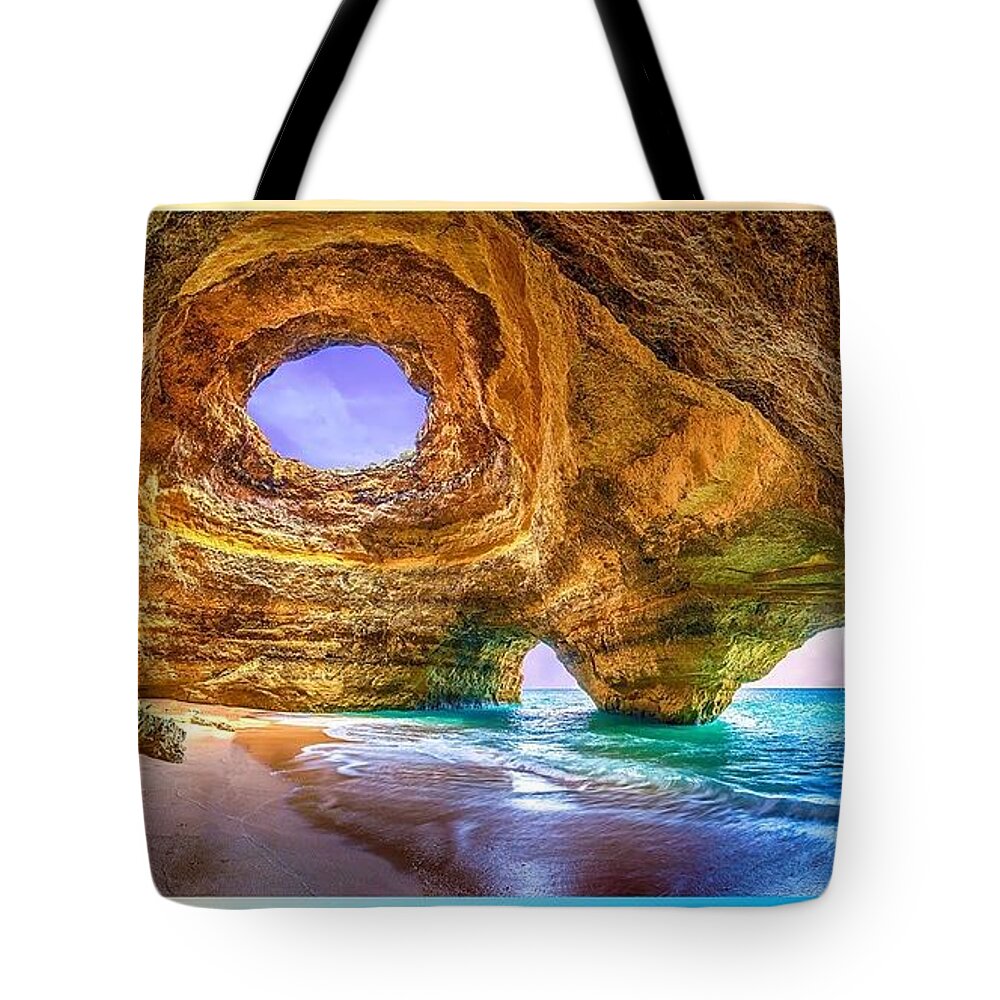 Cave Tote Bag featuring the photograph Beach Cave by Nancy Ayanna Wyatt