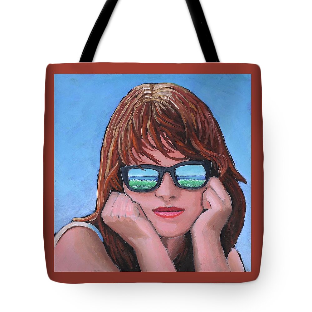 Beach Tote Bag featuring the painting Beach Dreaming by Kevin Hughes