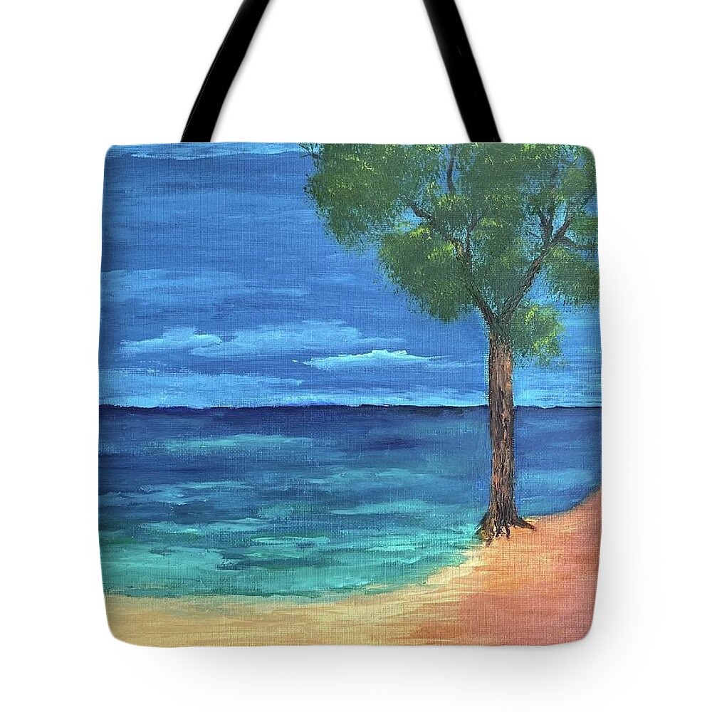 Beach Tote Bag featuring the painting Beach Dreams by Lisa White