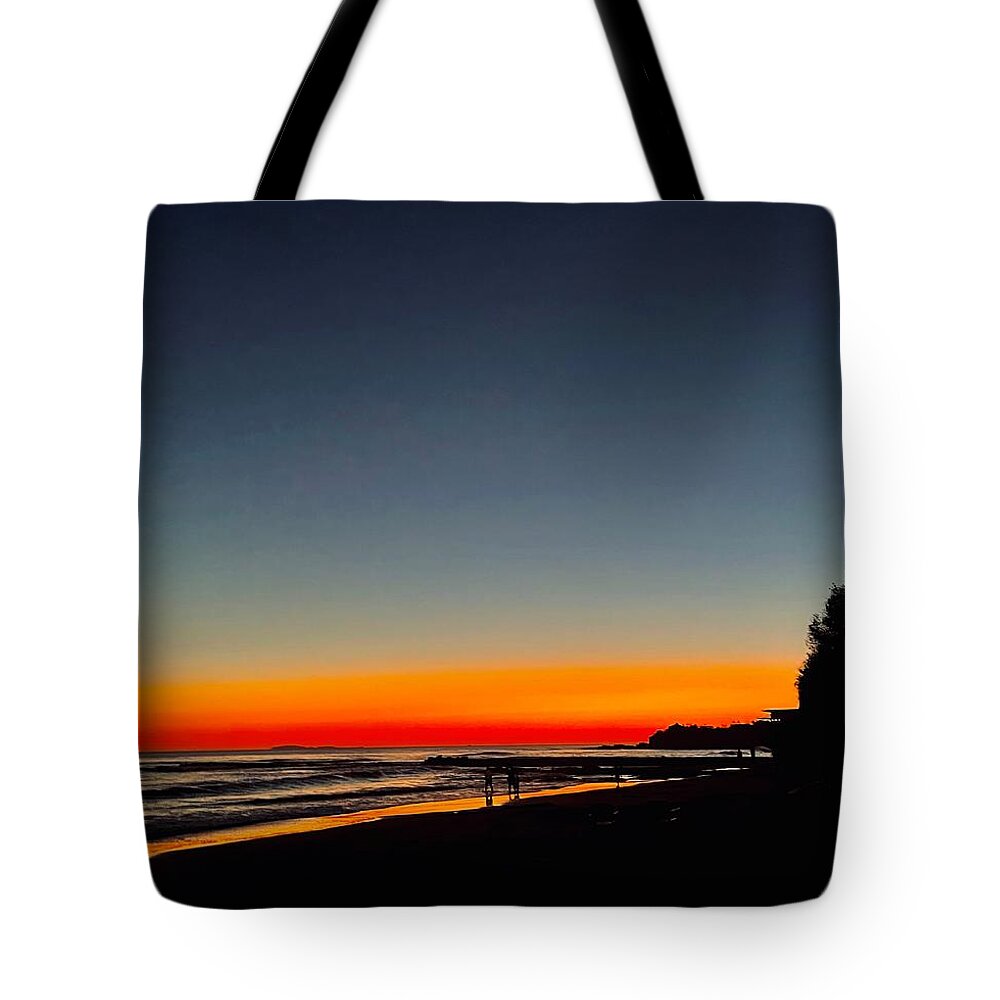Beach Tote Bag featuring the photograph Beach Sunset and the Stars by John Anderson