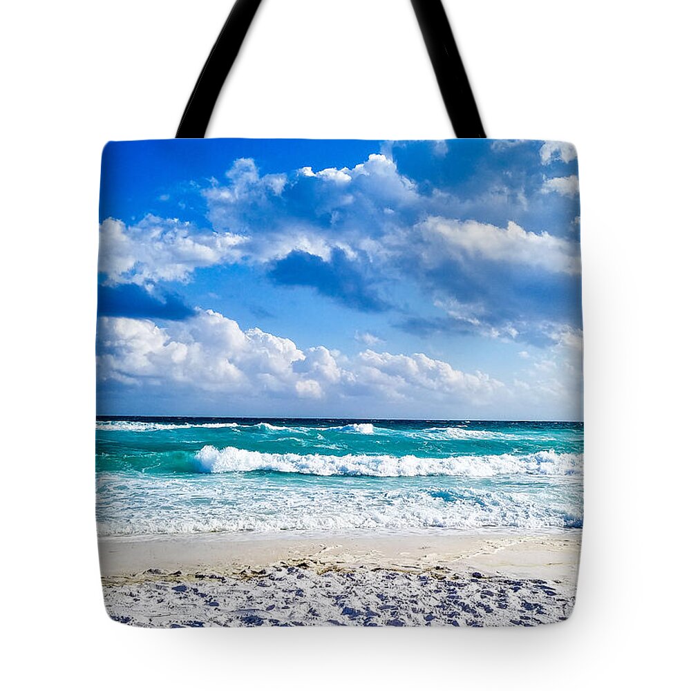 Beach Tote Bag featuring the photograph Beach Waves, Opal Beach, Pensacola Beach, Florida by Beachtown Views
