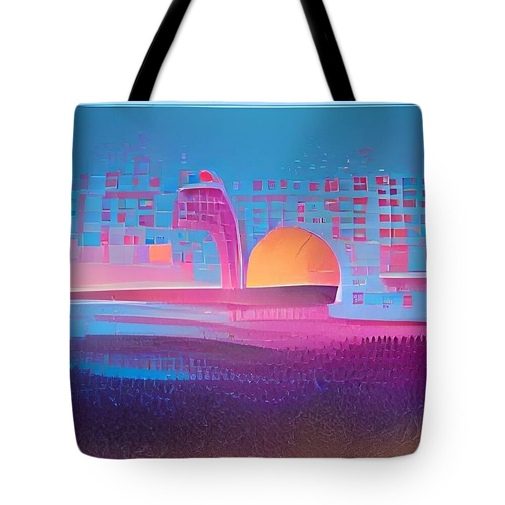  Tote Bag featuring the digital art Beachamus by Rod Turner