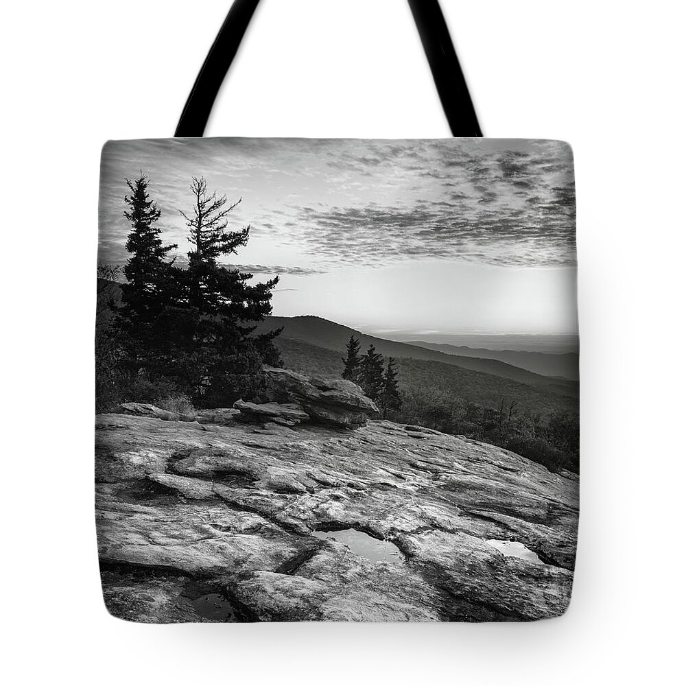 Beacon Heights Tote Bag featuring the photograph Beacon Heights in Grayscale by Anthony Heflin