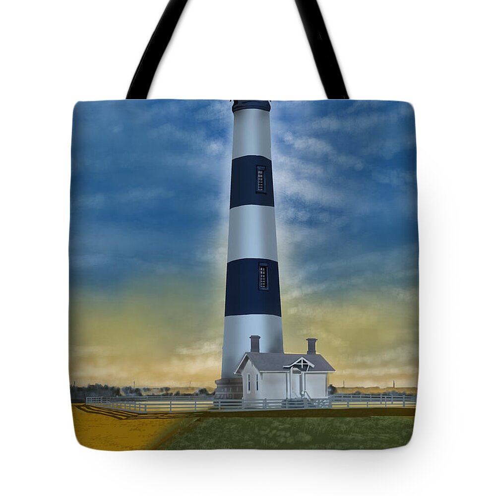 #landscape # Rebelle  Tote Bag featuring the digital art Beacon of Hope by Rob Hartman
