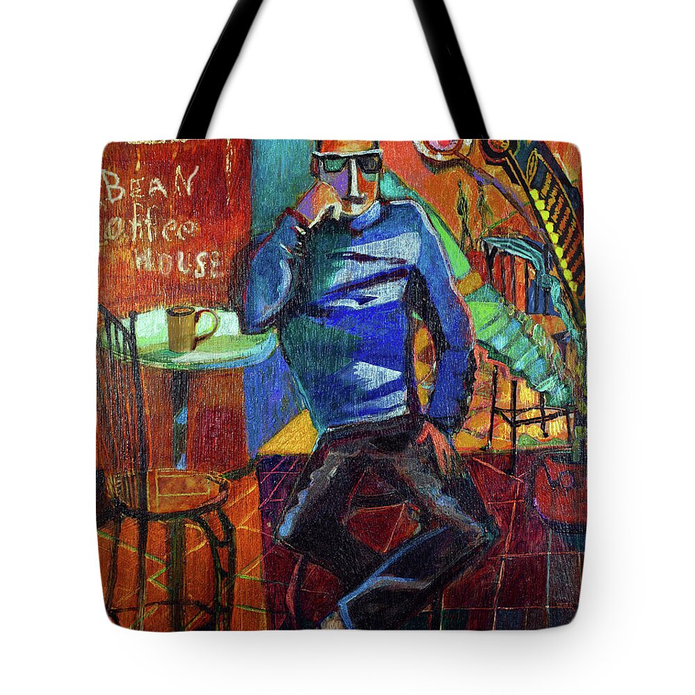 Bean Coffee House Tote Bag featuring the painting Bean Coffee House by Cherie Salerno