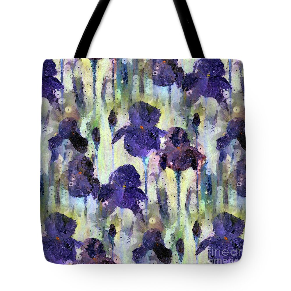 Iris Tote Bag featuring the photograph Bearded Irises by Claire Bull