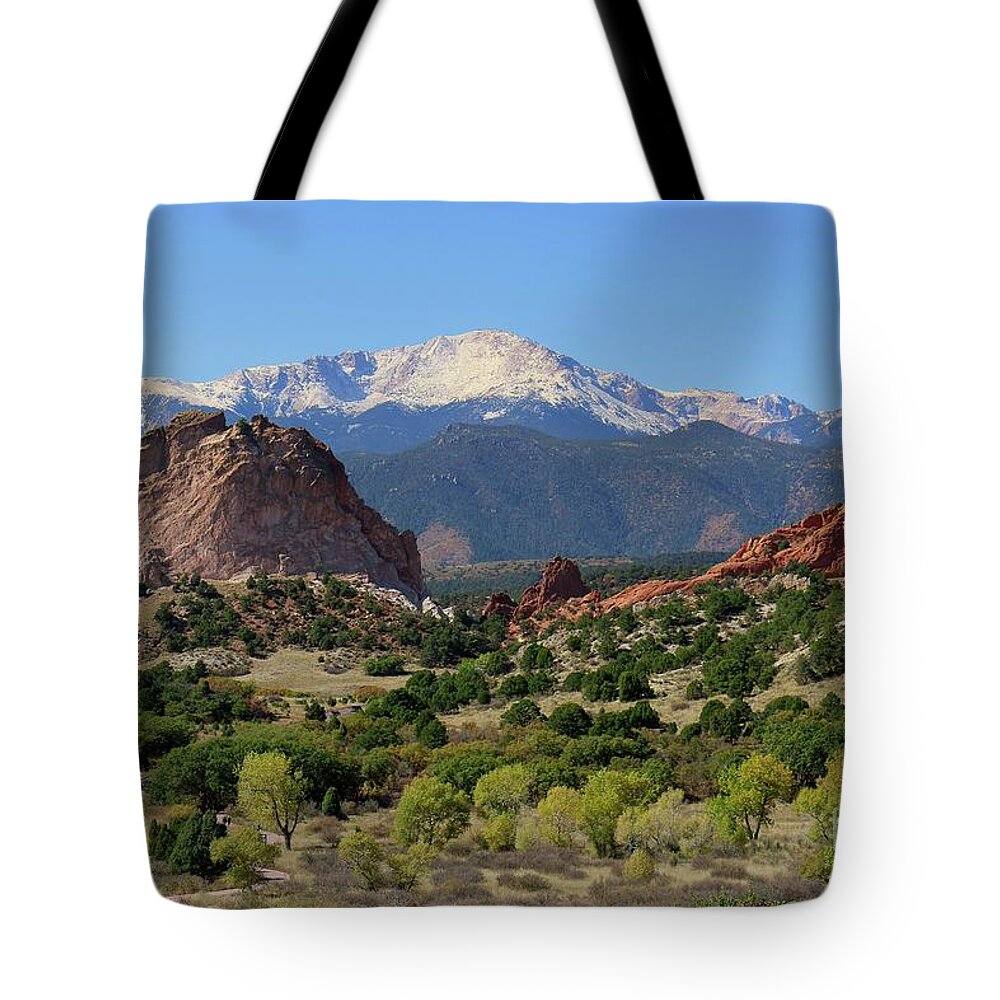 Garden Of The Gods Tote Bag featuring the photograph Beautiful Garden of the Gods by Veronica Batterson