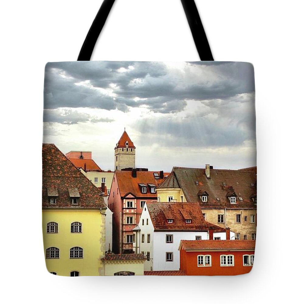 Regensburg Tote Bag featuring the photograph Beautiful Regensburg by Kirsten Giving