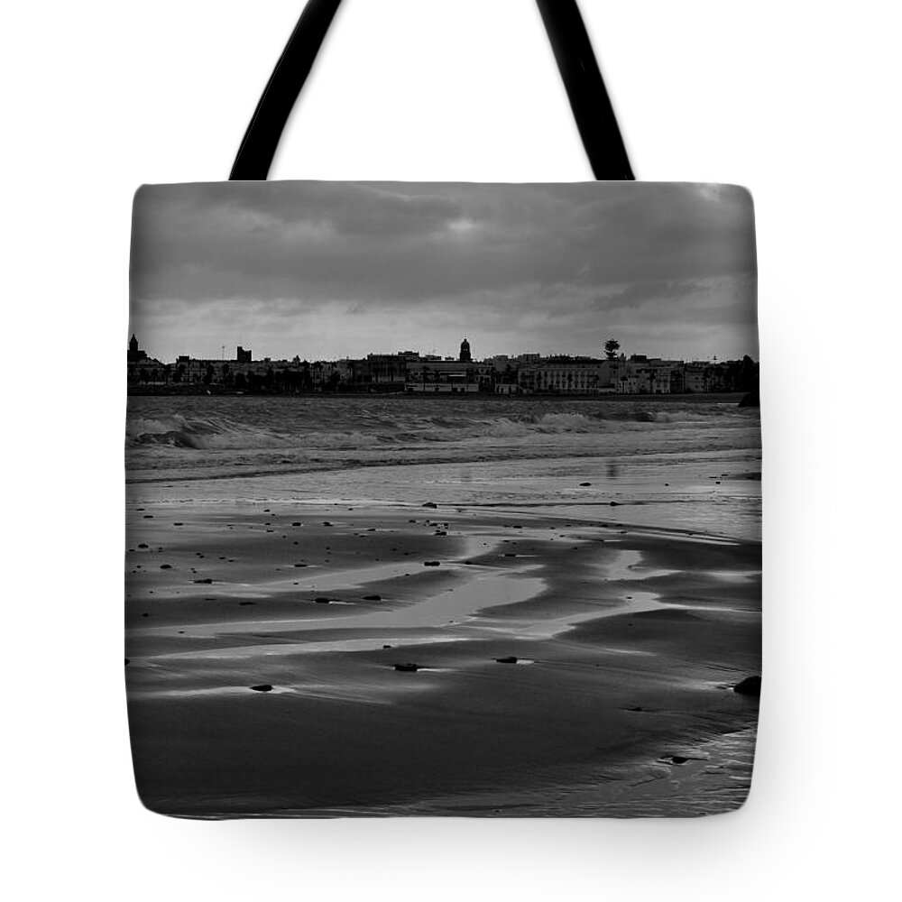 Torre De Merced Tote Bag featuring the photograph Beautiful Rota Low Tide by Tony Lee