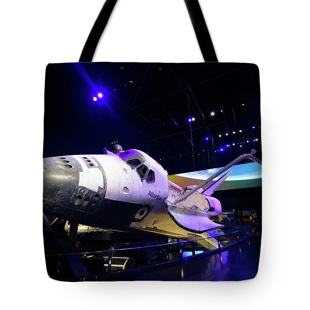 Beautiful Vehicle Tote Bag featuring the photograph Beautiful Vehicle -- Space Shuttle Atlantis in Kennedy Space Center, Florida by Darin Volpe