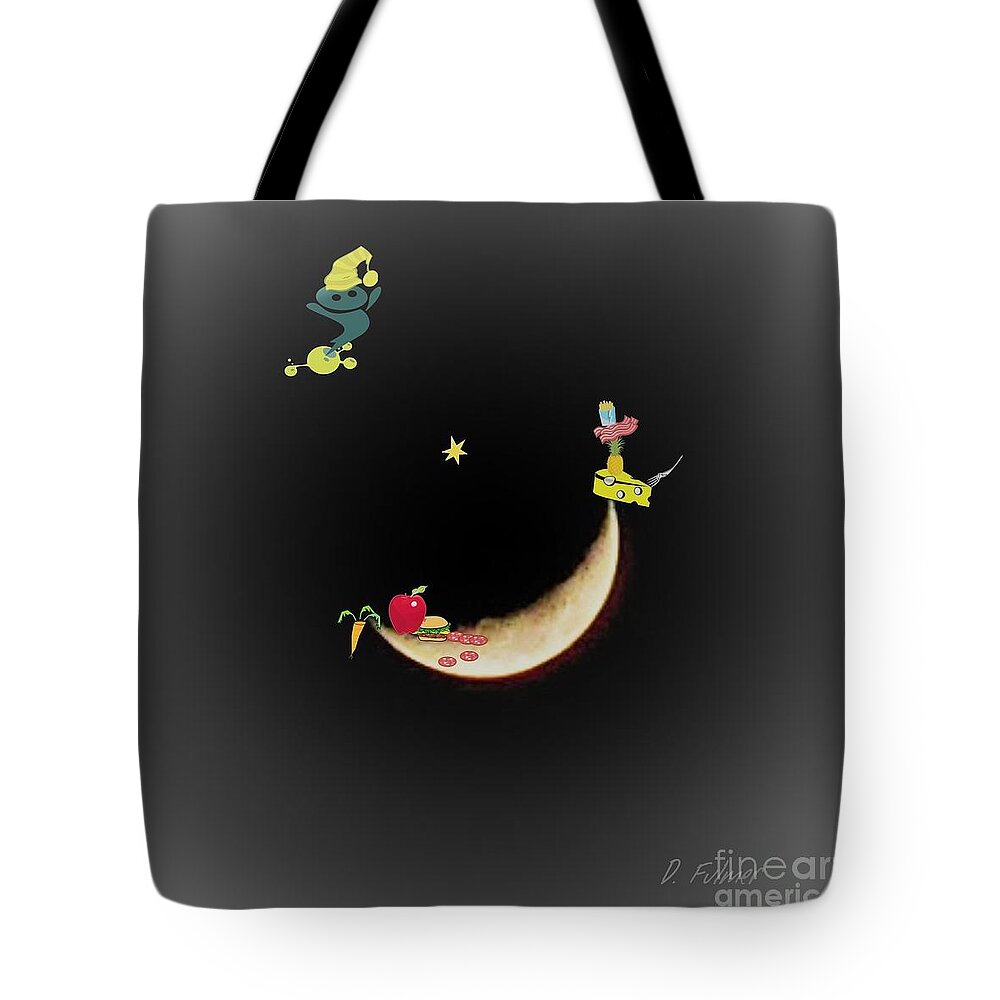 Dreams Tote Bag featuring the mixed media Bedtime Snack by Denise F Fulmer