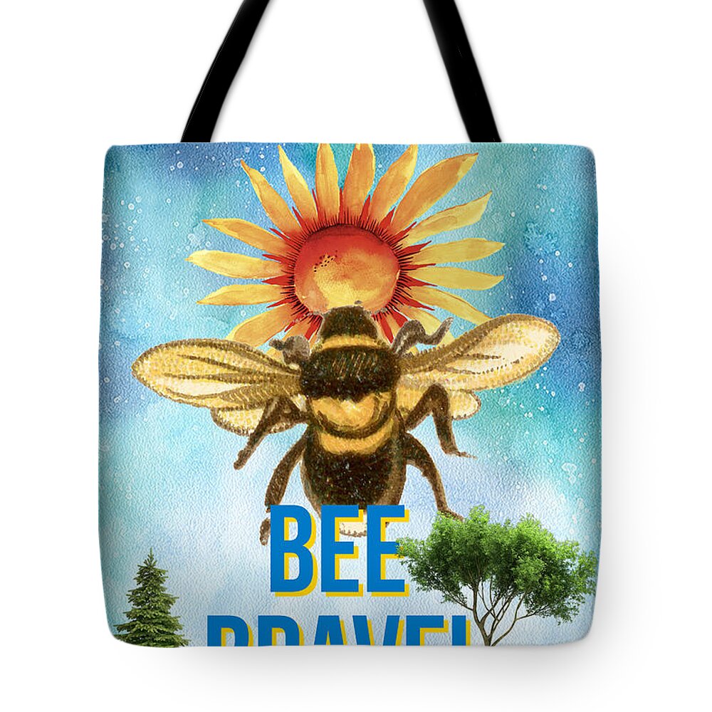 Be Brave Tote Bag featuring the photograph Bee Brave by W Craig Photography