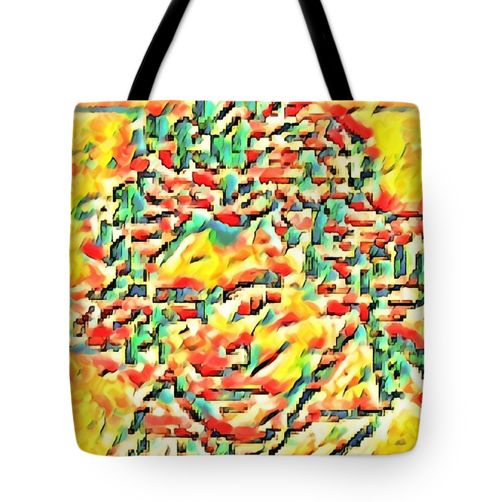  Tote Bag featuring the mixed media Beethoven Delaware by Bencasso Barnesquiat