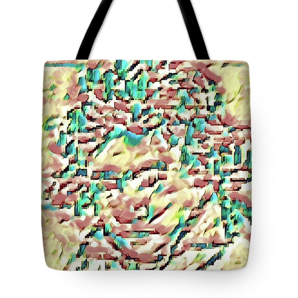  Tote Bag featuring the mixed media Beethoven Hawaii by Bencasso Barnesquiat