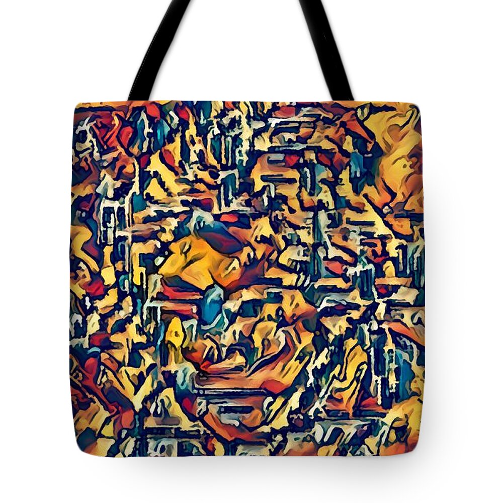  Tote Bag featuring the mixed media Beethoven Kentucky by Bencasso Barnesquiat