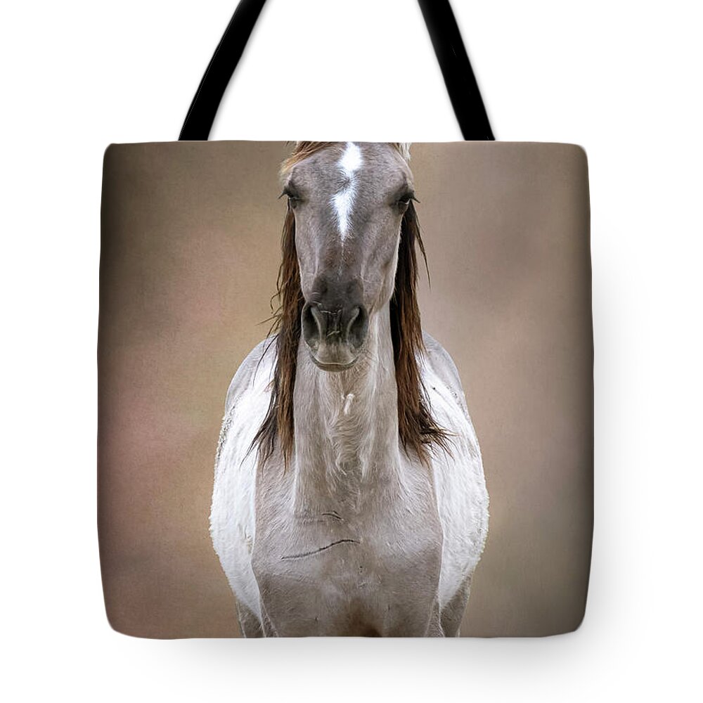 Wild Horse Tote Bag featuring the photograph Bella by Mary Hone