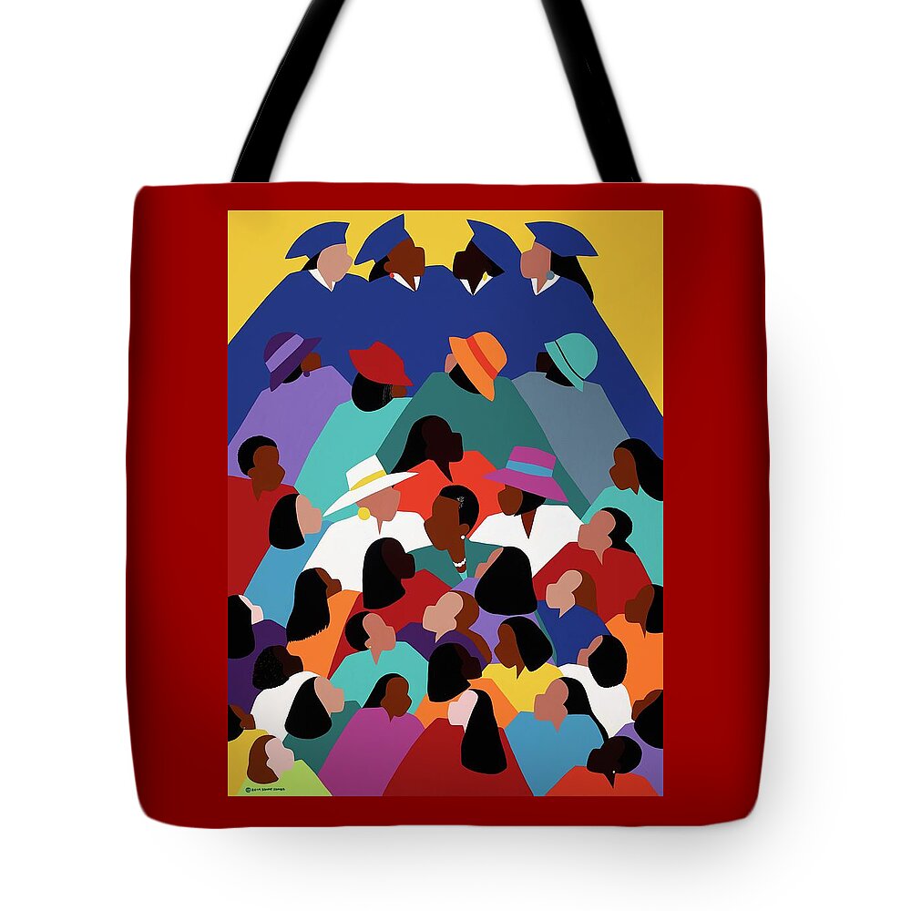 Women's Colleges Tote Bag featuring the painting Bennett Belles by Synthia SAINT JAMES
