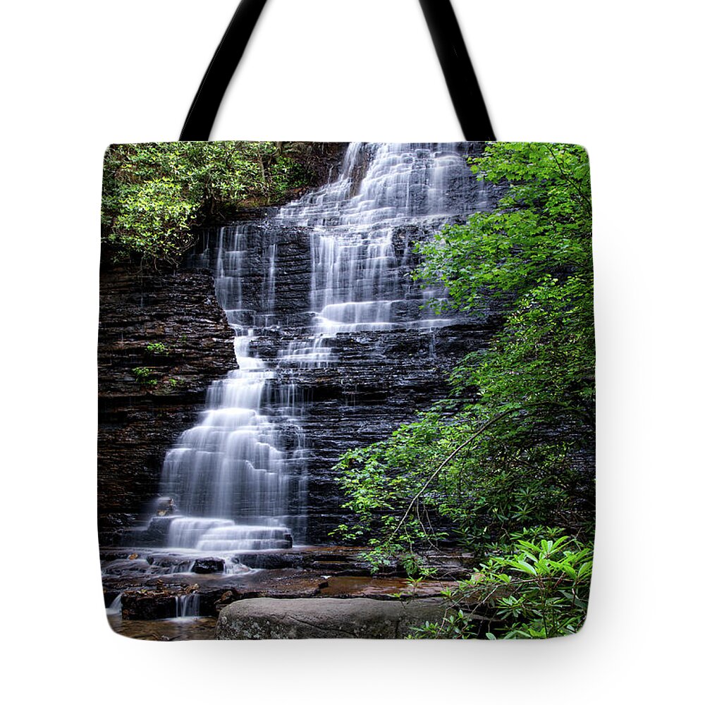Nature Tote Bag featuring the photograph Benton Falls 18 by Phil Perkins