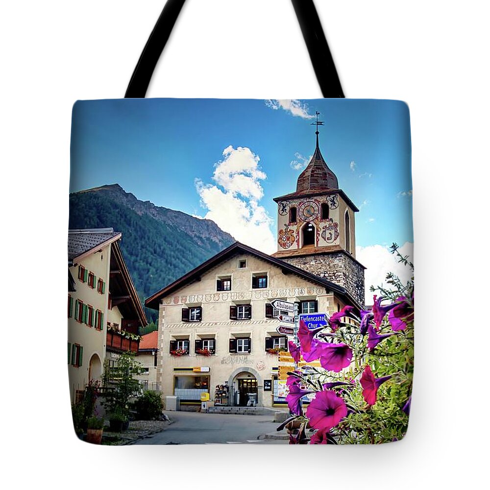 Bergün Tote Bag featuring the photograph Berguen by Thomas Nay