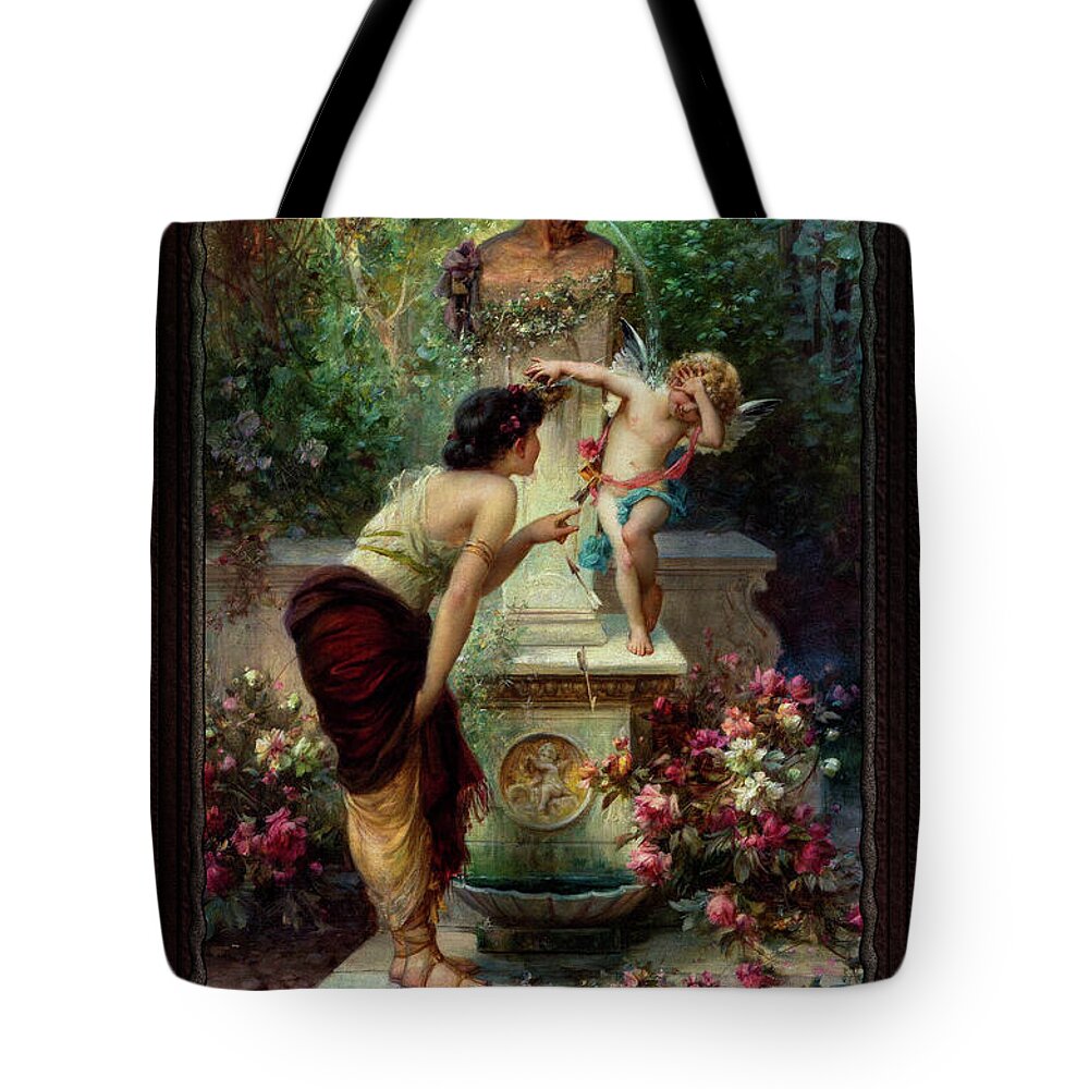 Bestrafter Ubermut Tote Bag featuring the painting Bestrafter Ubermut by Hans Zatzka by Rolando Burbon