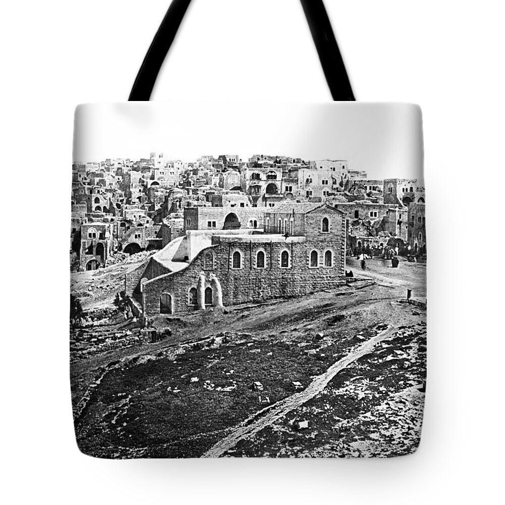 Bethlehem Tote Bag featuring the photograph Bethlehem in 1910 by Munir Alawi