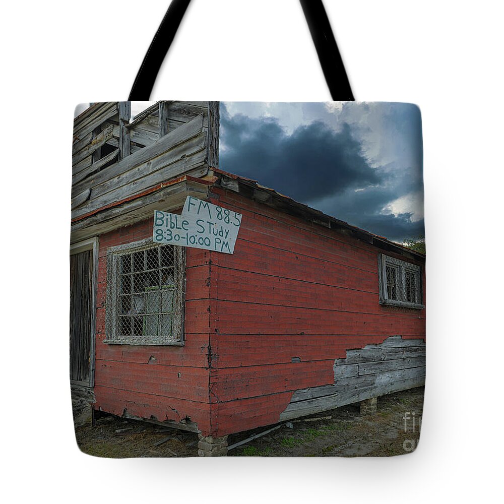 Shack Tote Bag featuring the photograph Bible Study 88.5 by Dale Powell