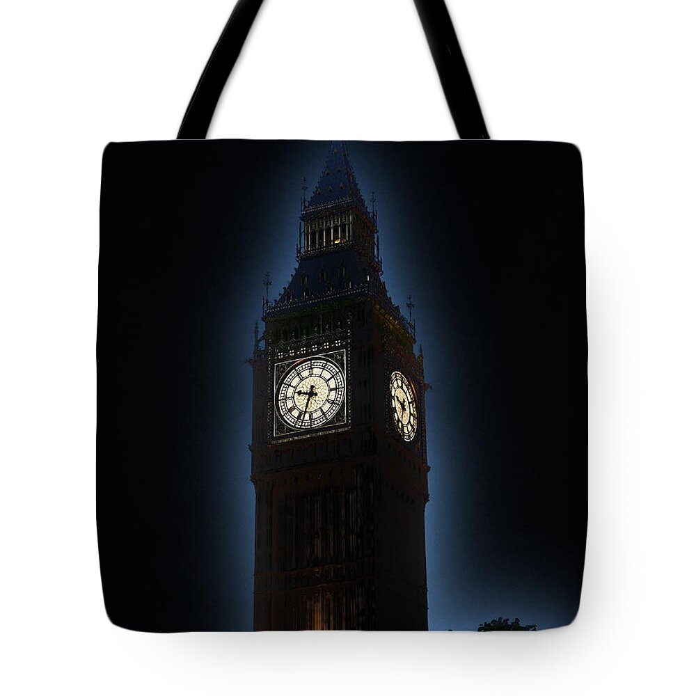 Richard Reeve Tote Bag featuring the photograph Big Ben Aura by Richard Reeve